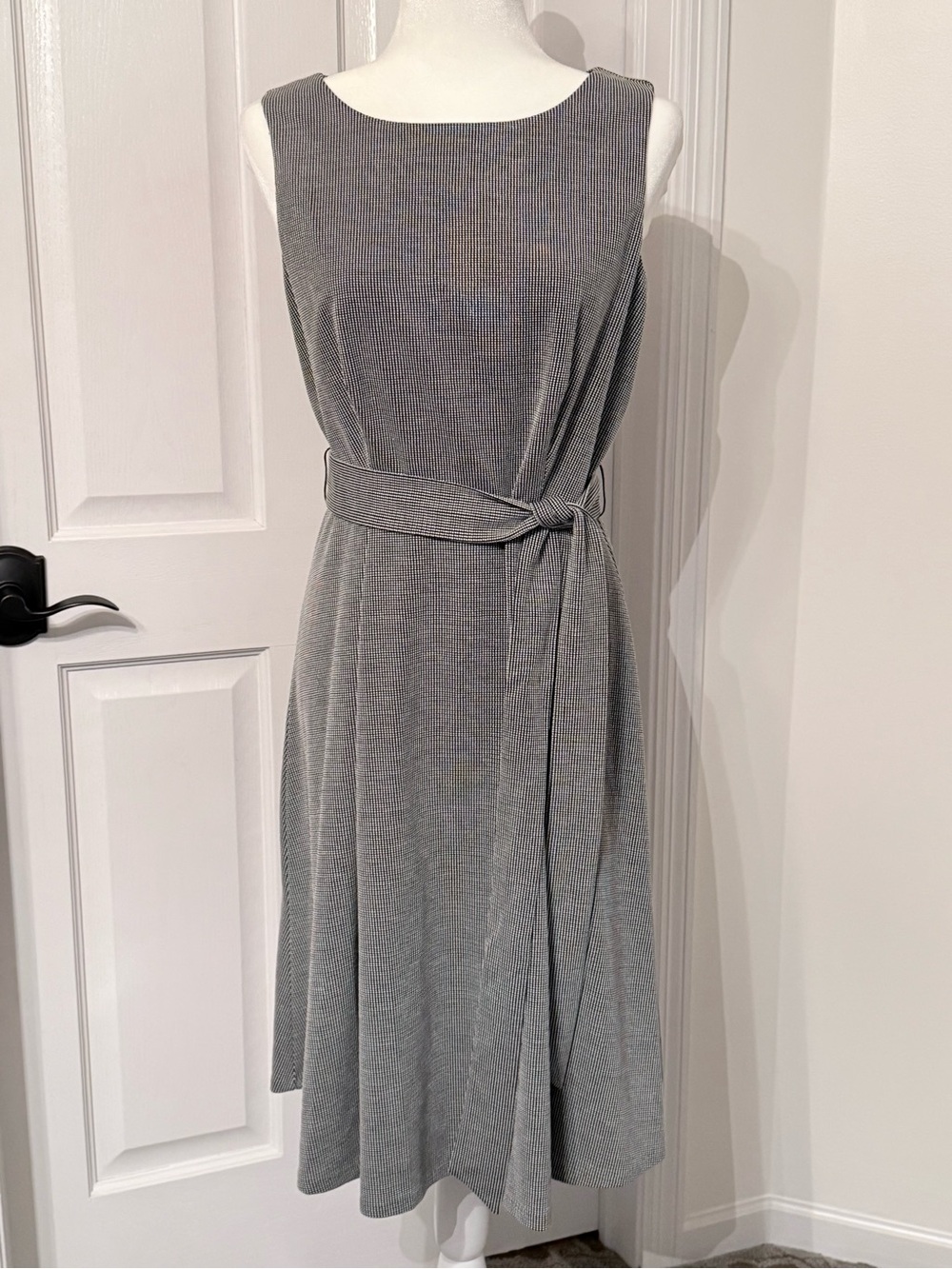 Elle Midi Dress with Self-Tie Belt - Size Medium